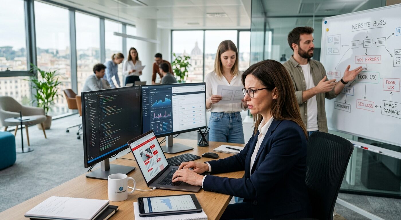 Gli errori che fanno sembrare poco professionale un sito web aziendale